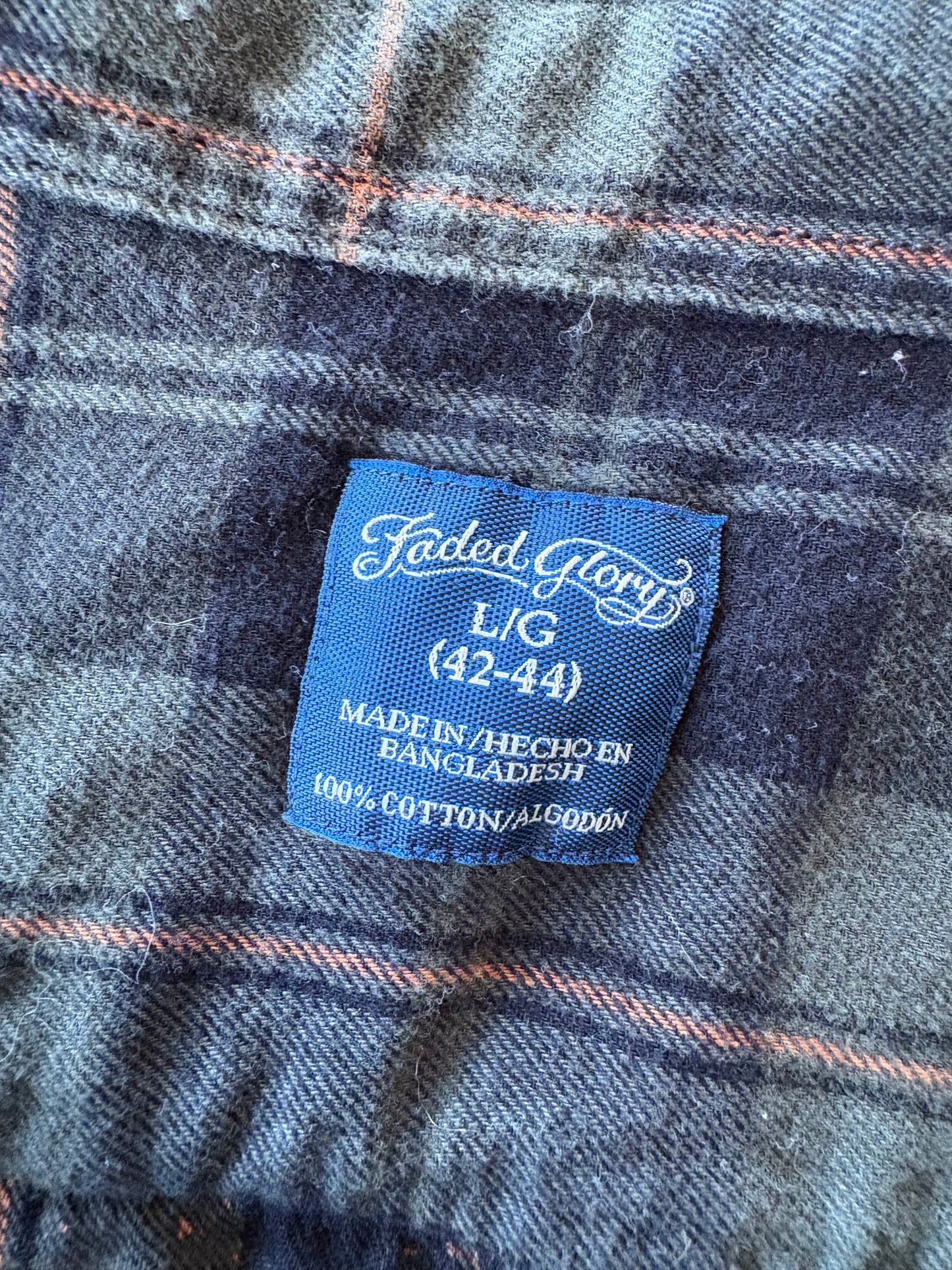 Large Vintage Acid Wash Flannel