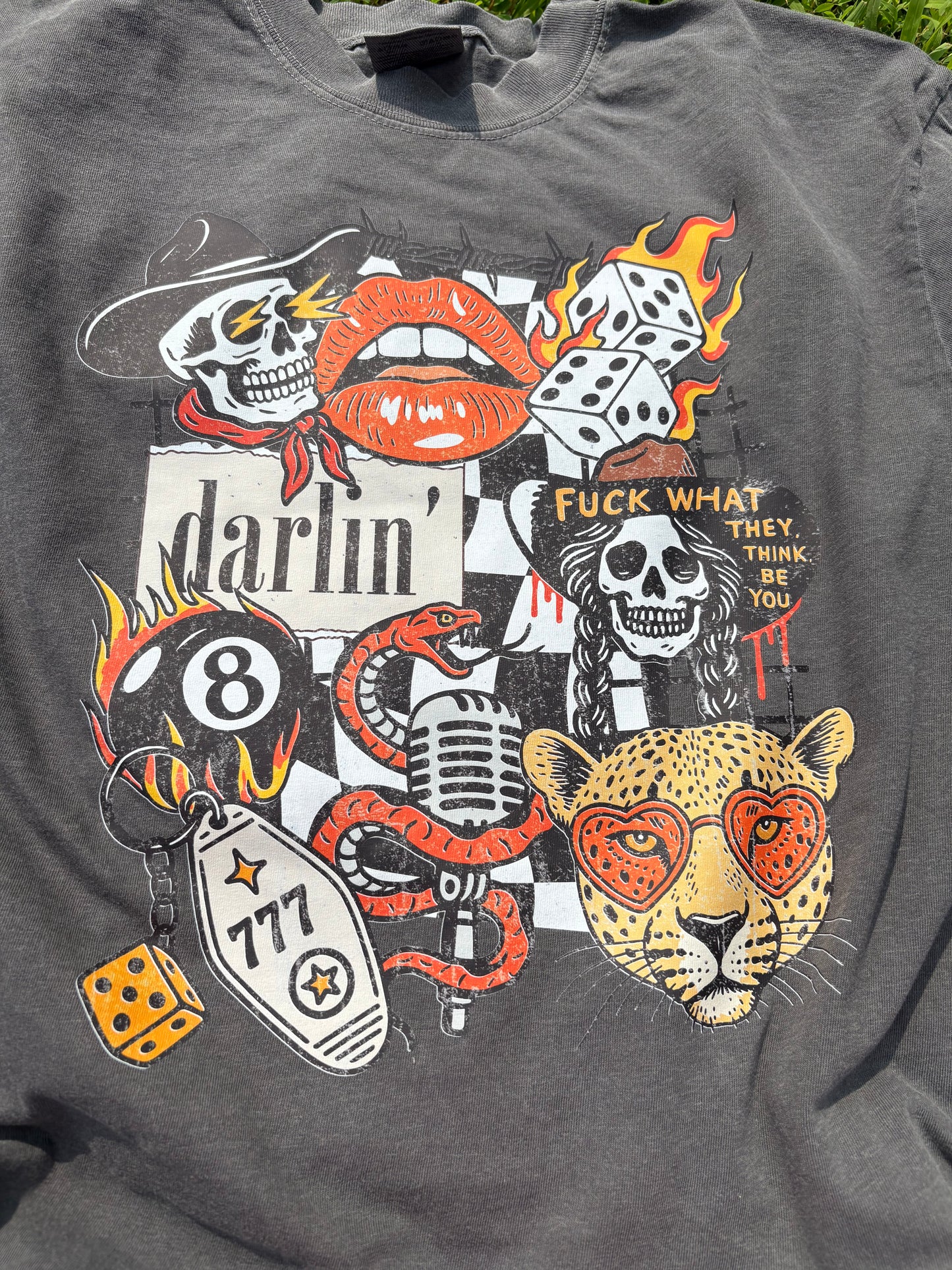 Western Collage Vintage Cotton Graphic Tee