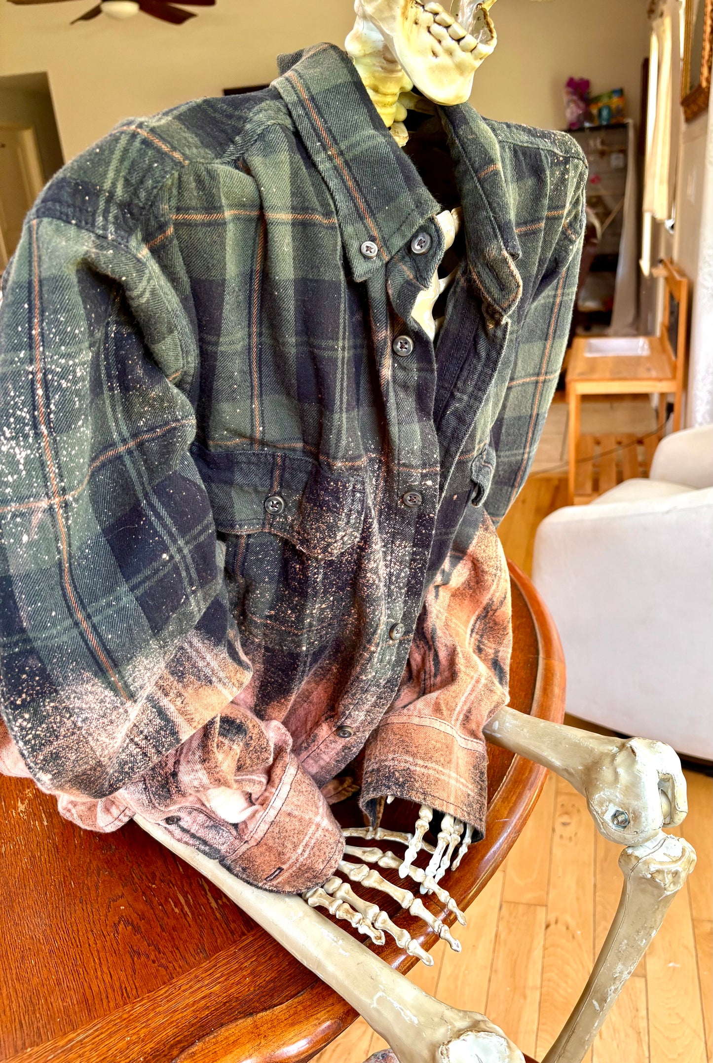 Large Vintage Acid Wash Flannel