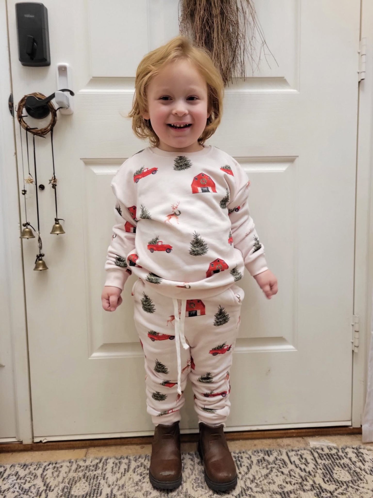 Country Christmas Toddler Cotton Oversized Lounge Set