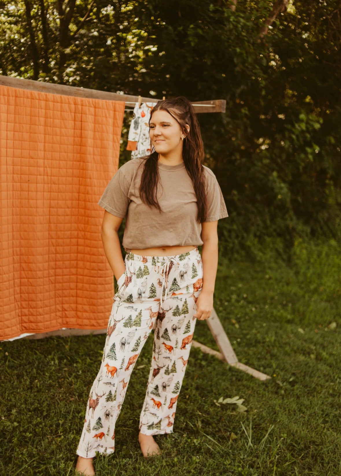 Grandpa’s Cabin Wide Leg Bamboo Pj Pant