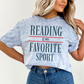 Reading Is My Favorite Sport Cotton Graphic Tee