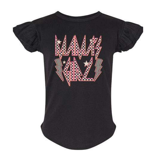 Mama’s Girl Pink Check (Mommy&Me Option) Infant and Toddler Tee
