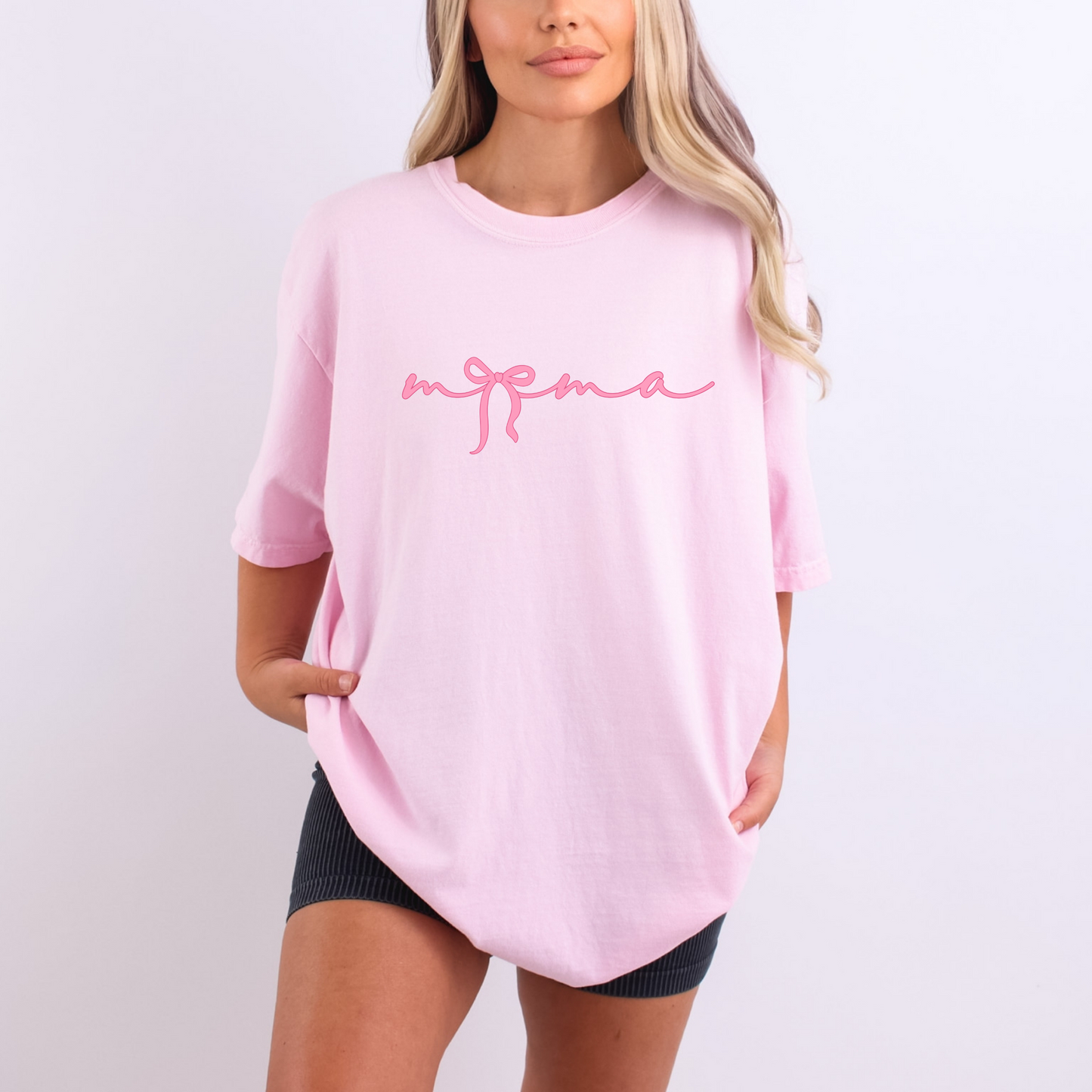 Coquette Mama Pink Cotton Graphic Tee