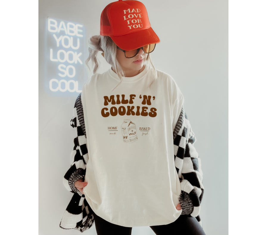 Milf N’ Cookies Cotton Graphic Tee
