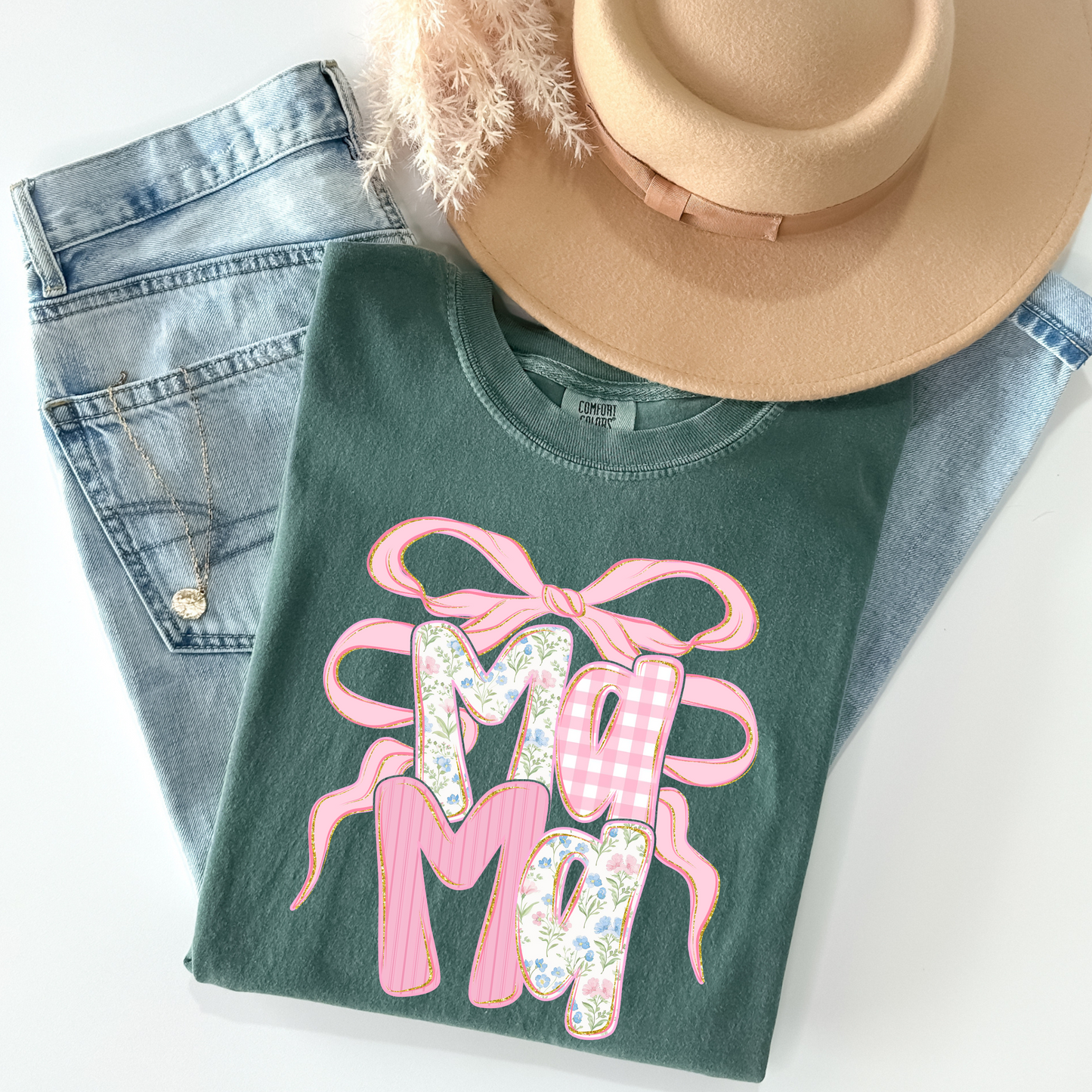 Grand millennial Coquette Mama Cotton Tee
