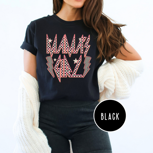 Mama’s Girl Pink Check (Mommy&Me Option) Youth and Adult Graphic Tee