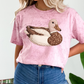Patchwork Duck Cotton Graphic Tee (Faux Embroidery)