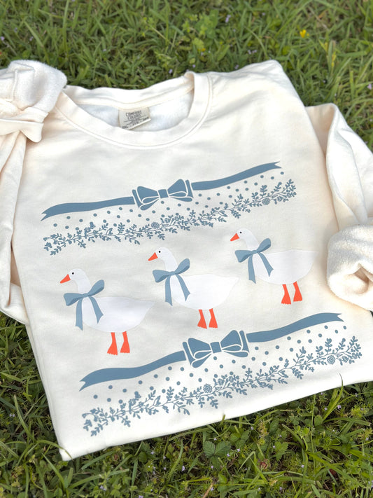 Vintage Geese 100% Cotton Lightweight Sweatshirt