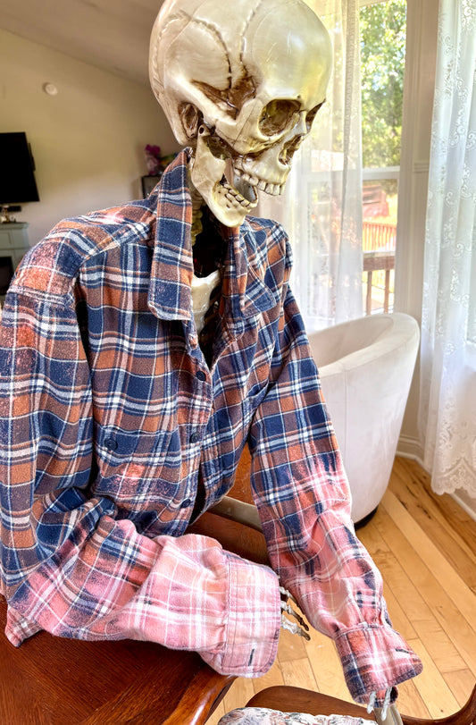 Large Vintage Acid Wash Flannel