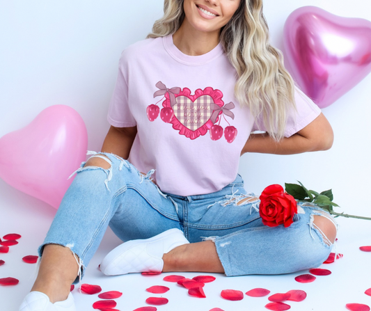 I Love You Berry Much Valentine’s Day Cotton Graphic Tee