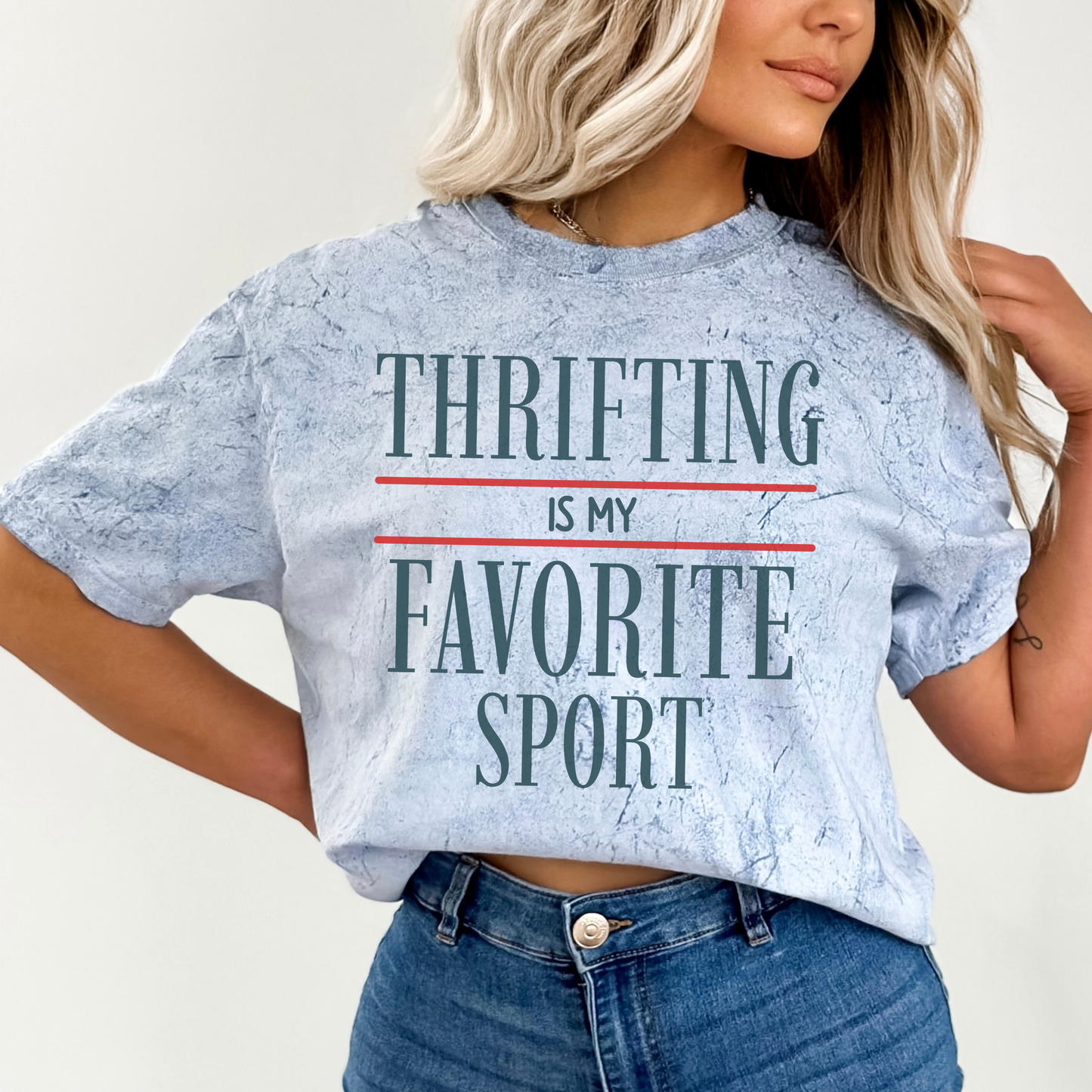 Thrifting Is My Favorite Sport Cotton Graphic Tee