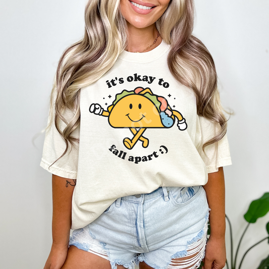 It’s Okay To Fall Apart Cotton Graphic Tee
