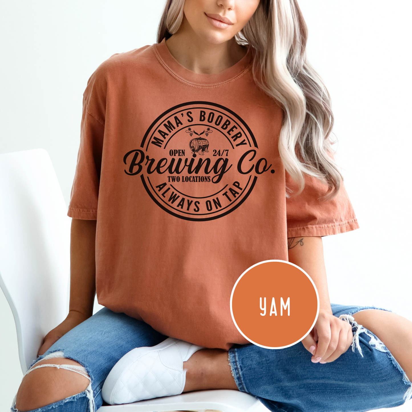 Mama’s Brewing Co Breastfeeding Awareness Cotton Graphic Tee