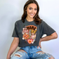 Retro Smile&Check Collage Mama Cotton Grunge Graphic Tee