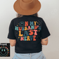 “On My Husbands Last Nerve” Cotton Funny Graphic Tee